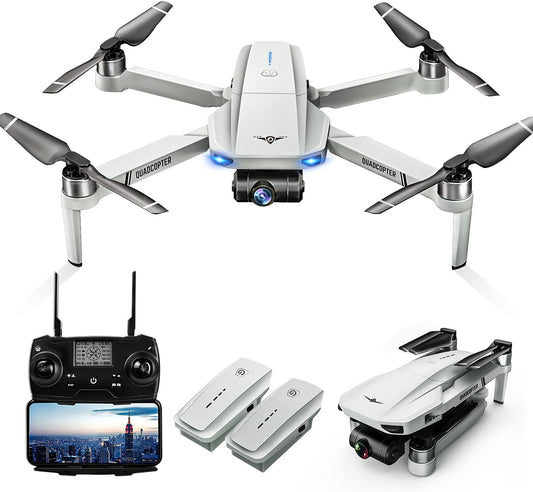 KF102 Drones with Camera for Adults 4K, GPS Drone with 2-Axis Gimbal Camera, Long Range Professional Drones for Beginners 5G FPV Transmission,2 Batteries 50Mins Flight Time Auto Return Home