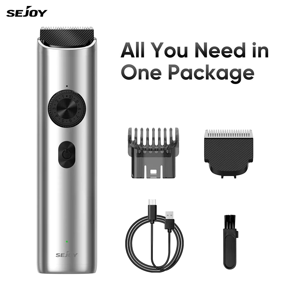 Sejoy Professional Men's Hair Clippers Trimmers USB Cordless Beard Electric Shaver Clipper Beard Trimmer Haircut Grooming Kit