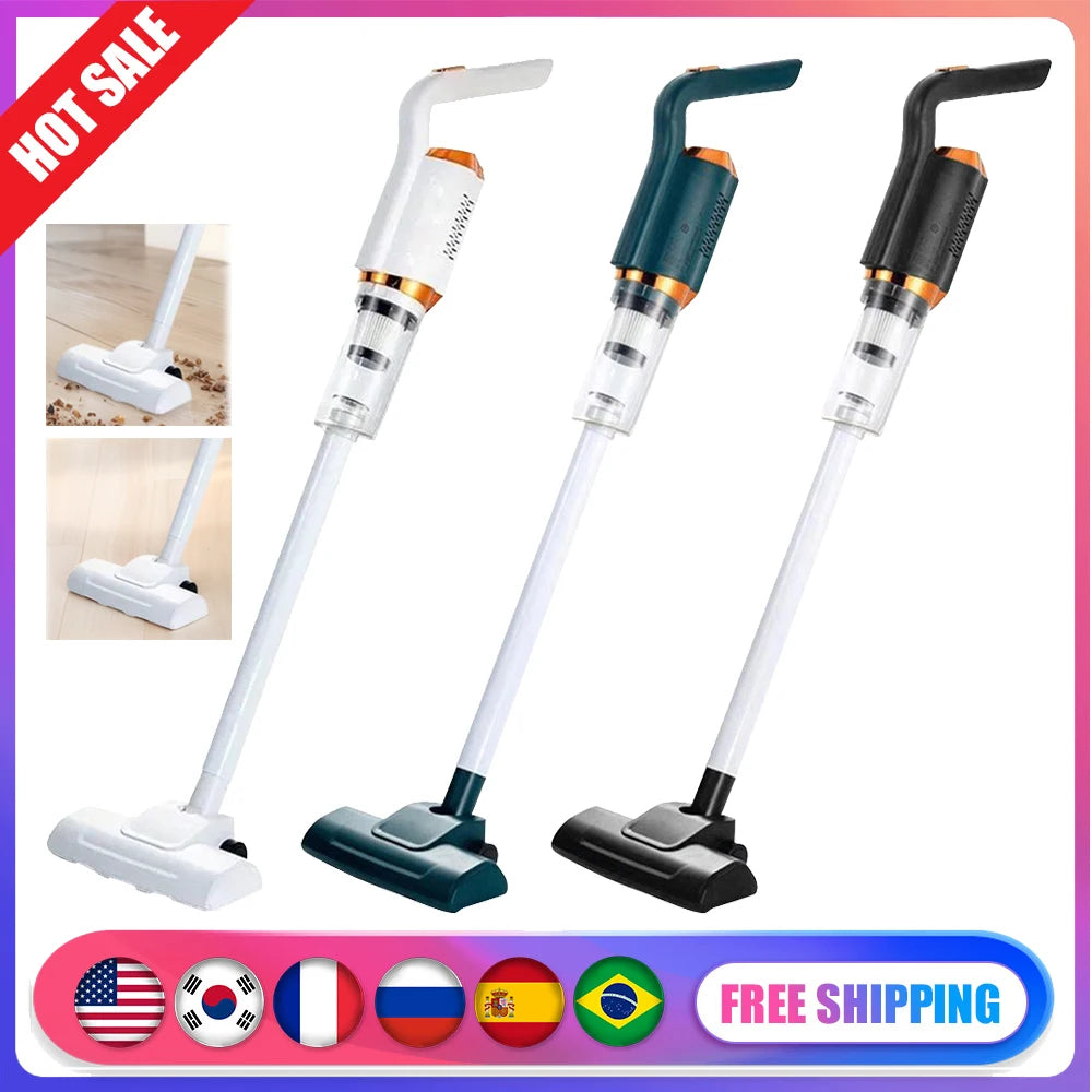 2 in 1 Handheld Wireless Vacuum Cleaner USB Rechargeable Strong Suction Mopping Machine 2000mAh Cordless Portable Cleaning Robot